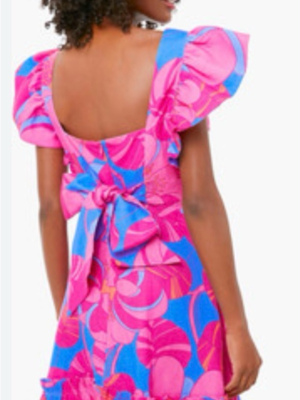 Tuckernuck NWT Pink & Blue Floral Mini Dress size M - Picture 2 of 2